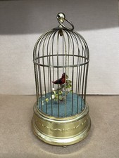 Vintage Karl Griesbaum Singing Bird In Cage Germany 1950s NOT WORKING picture