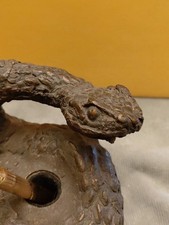 Custom 1/1 Hand-Sculpted Rattlesnake Desk Pen Stand Holder by G. Rodriguez picture