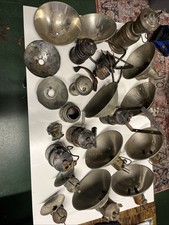 Large Lot of Antique Mining Light Lamp Tank Brass All Untested As-Is picture