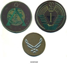 STARGATE SG-1 PATCH OLIVE DRAB SET / SGPod/SG1od/SGUSAFod picture