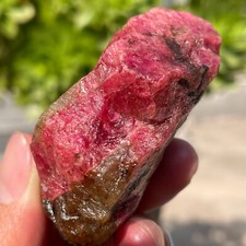 107g Small Rough Stone Natural Red Black Rhodonite Quartz Crystal Specimen picture