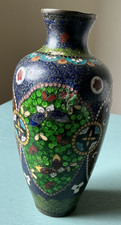 Antique Meiji-period Japanese Cloisonné Vase 6.25