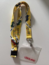 LegoLand Driving School Lanyard Yellow Key Chain Badge Holder LEGO LAND picture