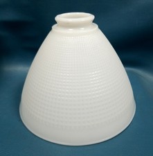 VTG 8x6 White Milk Glass Torchiere Lampshade 1.5