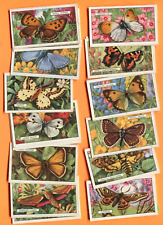 1938 GALLAHER LTD CIGARETTES BUTTERFLIES AND MOTHS 25 DIFFERENT CARD LOT picture