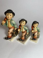 Hummel Merry Wanderer Lot Of 3 Goebel W Germany TMK6 & TMK8 SIGNED picture