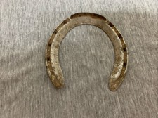 Vintage Victory Racing Plate Aluminum Horse Shoe Decoration picture