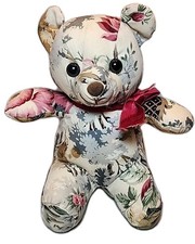 Marquel Teddy Bear Plush Pin Cushion Animal Toy Floral Flowers 10