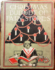 Antique Christmas Book c1890 Fairy Stories Color Plates Illustrated Children's picture