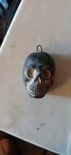 Ww2 German Soldier Trench Art Clay And Metal Skull Charm Authentic World War Two picture