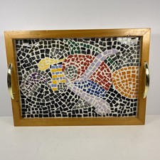Mosaic Wood Serving Tray - 10.25in x 14.5in picture