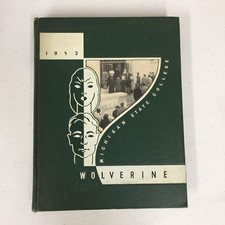 1952 Michigan State College Wolverine Vintage MI Yearbook picture