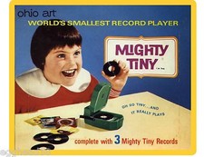 Mighty Tiny Record Player Ohio Art  Refrigerator / Locker  Magnet   picture