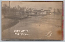 Hooper NE Nebraska - High Water - Flood - Real Photo Postcard RPPC 1912 picture