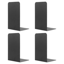 Stylish Metal Bookends for Heavy Books - Modern Minimalist Design, 2 Pairs picture