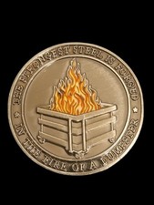 10 X Forged Steel Funny Dumpster Fire Challenge Coin Humor Gifts For Going Away picture