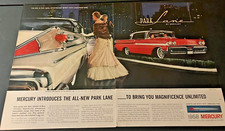 1958 Mercury Park Lane Phaeton - Vintage Original Color Print Ad / Wall Art NICE picture