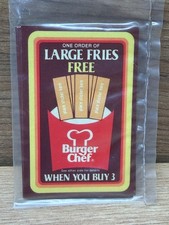 Vintage 1983 Burger Chef Free Fries Coupons 10-pack Sealed picture