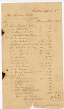 1850 Antique Handwritten Bill of Sale Receipt Chester SC Mrs Susan Estes General picture