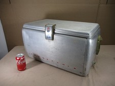 Vintage 1950's Pepsi-Cola Aluminum Airstream Ice Box Cooler Chest SHARP PIECE picture