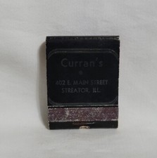 Vintage Matchbook Curran's Men's Wear Clothing Store Streator IL Advertising picture