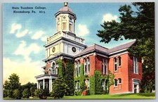 Bloomsburg Pennsylvania State Teachers College Linen Postcard picture