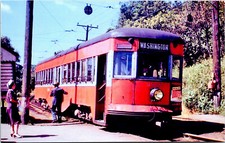 Pennsylvania Washington Postcard Trolley Interurban Tram RPPC 1950s Reprint picture