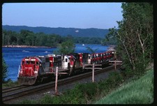 Original Rail Slide - SOO Soo Line 742+ Reeds Landing MN 5-27-1989 picture