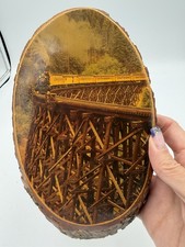 Train Art Walnut Hollow Durango& Silverton Railroad Wood Slice Plaque Vintage picture