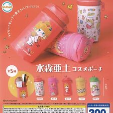 Ado Mizumori Cosmetic Pouch Mascot Capsule Toy 5 Types Comp Set Gacha New Japan picture