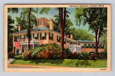 Augusta ME-Maine, Governor's Residence, Antique, Vintage c1956 Souvenir Postcard picture