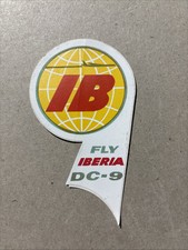 IBERIA AIRLINES DC-9 Vintage Sticker McDonnell Douglas Fly picture