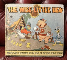 1935 Whitman THE WISE LITTLE HEN Early Donald Duck Silly Symphony Disney Book picture