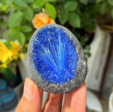 Rare Blue Magnetite Quartz Cluster Rough Stone – Natural Goethite Mineral Specim picture