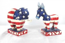 Jim Shore Heartwood Creek Patriotic Pride Republican Elephant Democratic Donkey picture