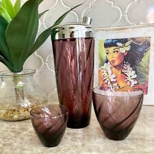 💜 VINTAGE HAZELWARE MOROCCAN AMETHYST PURPLE COCKTAIL SHAKER- EXC PRICE 💜 picture