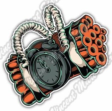 Time Bomb Dynamite Explosion Cartoon Car Bumper Vinyl Sticker Decal 5