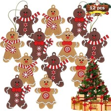 Ornaments Christmas Tree Hanging Pendant Xmas Decoration 12 pcs Gingerbread Man picture