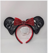 Authentic Hongkong Disney Star Wars Darth Vader Empire Red Minnie Ears Headband picture