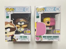 Funko Pop South Park The Coon #07 & Mint-Berry Crunch #06 SDCC 2017 Con stickers picture