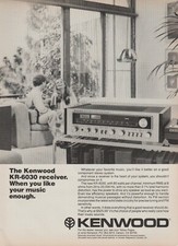 1978 Kenwood KR-6030 Stereo Receiver - Couch Couple Listen Music -Print Ad Photo picture