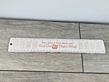 1966 Red Owl Grocery Store Advertising Ruler Calendar Retro Logo Slogan 12 Inch picture