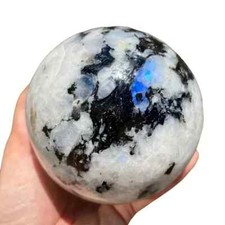 1pc 3.15-3.35inch Large Flash Rainbow Moonstone Crystal Sphere, Polished sphere picture