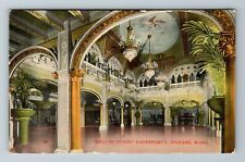 Spokane WA-Washington, Hall Doges, Davenports, Interior, Vintage Postcard picture