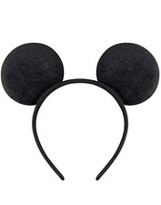 Mickey Ears For Boy headband Disneyland EXTRA BIG 4 INCHES Ears Man Black Ears  picture