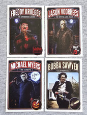 SET OF 4 - CUSTOM ACEO ICONIC CULT CLASSIC HORROR MOVIE CHARACTER TRADING CARDS picture