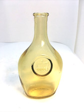 Vintage Wheaton Light Amber Glass Bottle with Crown Design 5.5
