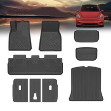 9PCS Floor Mats for Tesla Model Y Juniper 2025-2026, Front & Rear Mats with picture