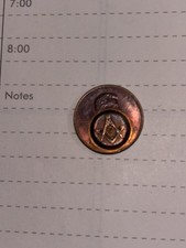 Masonic U S Penny Stamped with Masonic Emblem 1970 S Square And Compass. picture