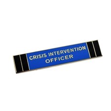 Crisis Intervention Officer Police Citation Bar Lapel Pin Silver Nickel picture